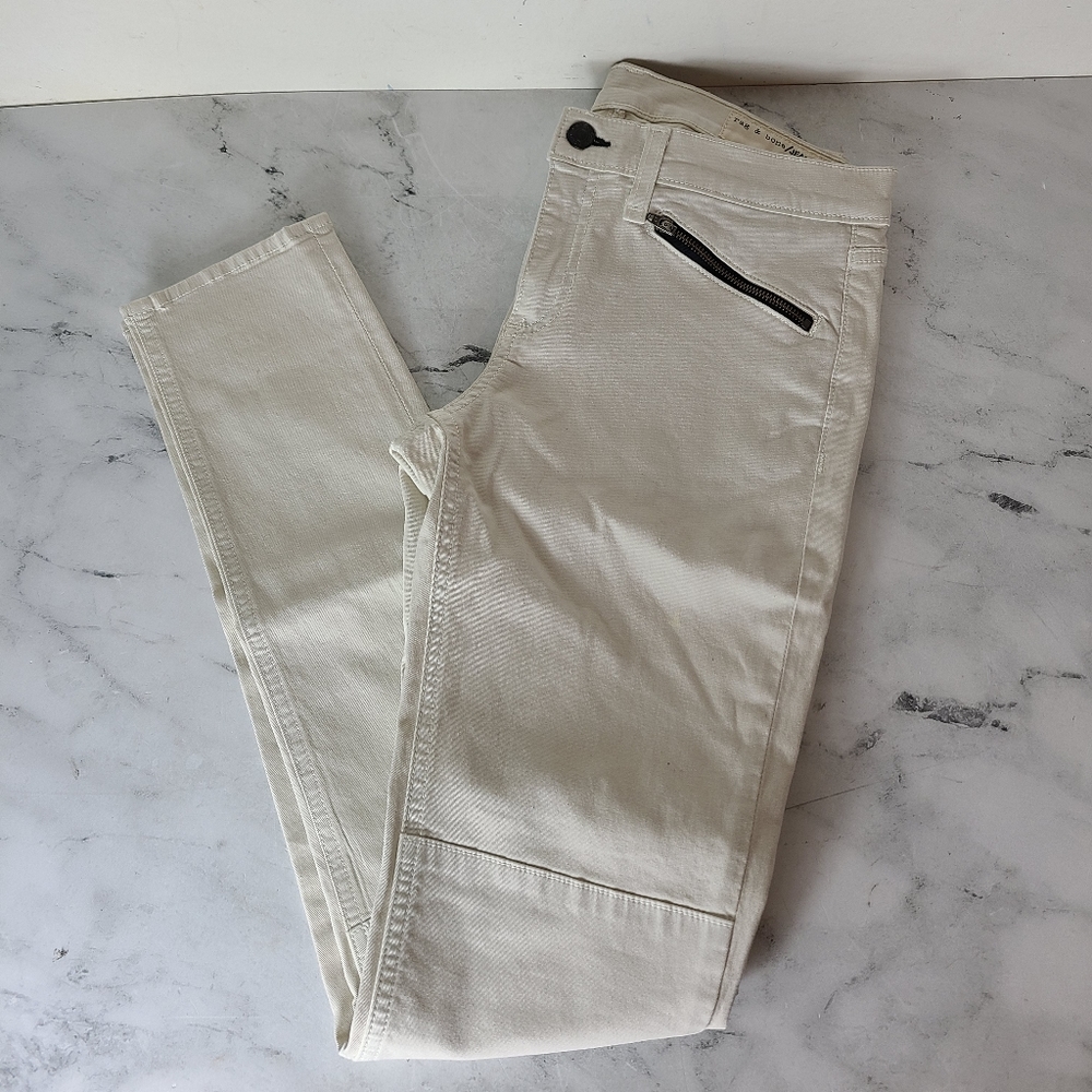Rag & Bone Ivory White Moto Legging NWT 28